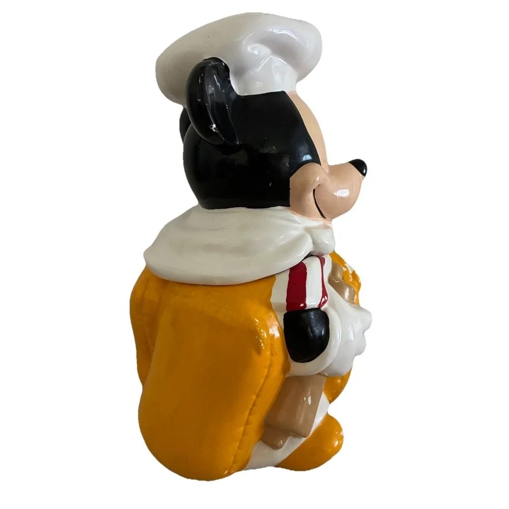 Vintage Cookie Jar Disney‎ Mickey Mouse Chef Flour Sack Hoan Ltd. Ceramic *flaws